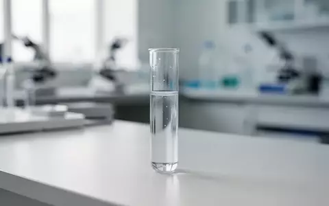 Ein steriles Laborröhrchen mit einer klaren Flüssigkeit auf einem medizinischen Untersuchungstisch. - Foto: über boerse-global.de