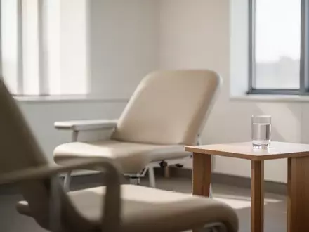 Ein minimalistisch eingerichteter, sonnendurchfluteter Untersuchungsraum in einer modernen Klinik. - Foto: über boerse-global.de