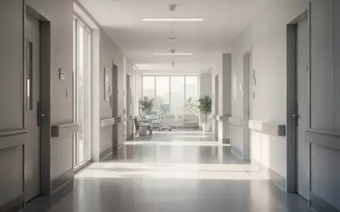 Ein lichtdurchfluteter, moderner Klinikflur mit minimalistischer Architektur und ruhiger Atmosphäre. - Foto: über boerse-global.de