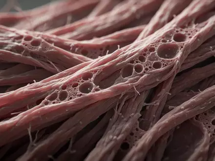 Mikroskopische Aufnahme von Herzmuskelgewebe mit detaillierten zellulären Strukturen. - Foto: über boerse-global.de