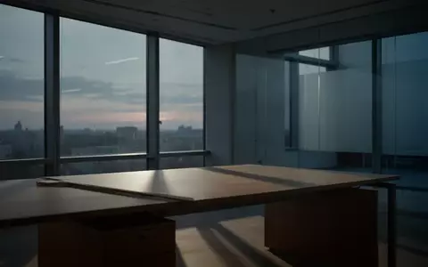 Ein leeres, minimalistisch gestaltetes Bürogebäude in der Abenddämmerung mit sanftem Lichteinfall und langen Schatten. - Foto: über boerse-global.de