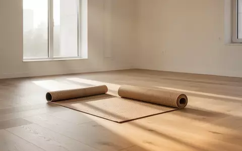 Ein heller, minimalistischer Übungsraum mit Holzboden und einer einzelnen Yogamatte in natürlichem Licht. - Foto: über boerse-global.de