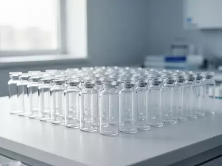 Reagenzgläser auf einem sterilen Labortisch in einem klinischen Umfeld - Foto: über boerse-global.de
