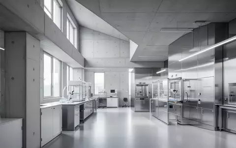 Modernes Forschungsgebäude in Stuttgart mit minimalistischer Architektur und industriellem Design. - Foto: über boerse-global.de