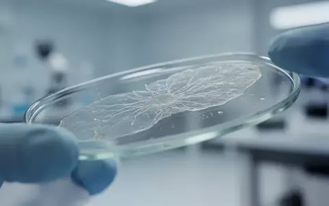 Ein mikroskopisches, abstraktes Bild einer biologischen Laborprobe auf einem Objektträger unter sanftem Licht. - Foto: über boerse-global.de