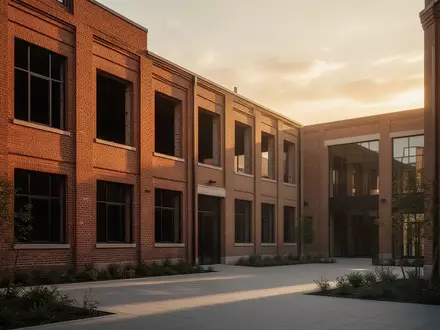 Ein historisches Backsteingebäude mit restaurierter Fassade in der Abendsonne als Beispiel für die Umnutzung von Immobilien. - Foto: über boerse-global.de