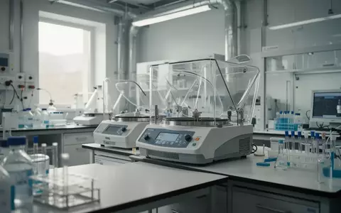 Heller, moderner klinischer Laborraum mit medizinischen Analysegeräten in einer sterilen Umgebung. - Foto: über boerse-global.de