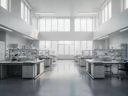 Ein minimalistischer, moderner Laborraum mit neutraler Einrichtung, der eine Atmosphäre der technischen Analyse vermittelt. - Foto: über boerse-global.de