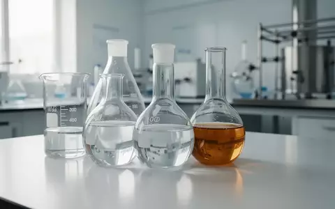 Laborausrüstung mit Glasbehältern und chemischen Substanzen in einer sterilen Umgebung. - Foto: über boerse-global.de