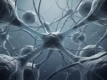 Mikroskopische Aufnahme von komplexen Gefäßstrukturen im menschlichen Gehirn, die biologische Gewebeveränderungen visualisiert. - Foto: über boerse-global.de