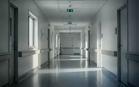 Ein steriler, hell beleuchteter Krankenhausflur mit minimalistischer Architektur und einfallendem Tageslicht. - Foto: über boerse-global.de