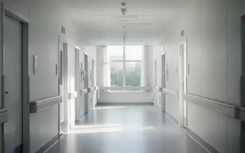 Ein moderner, heller Krankenhausflur mit minimalistischem Design und natürlichem Lichteinfall. - Foto: über boerse-global.de