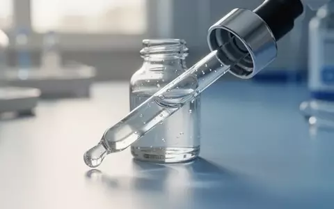 Eine Glasflasche mit Augentropfen in einer sterilen Laborumgebung bei natĂĽrlichem Licht. - Foto: ĂĽber boerse-global.de