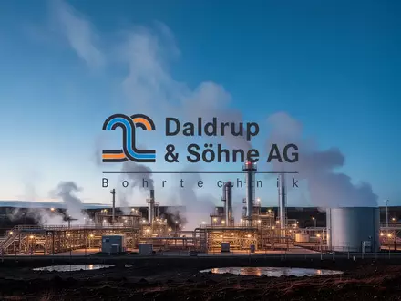 Dampfende geothermische Industrieanlage bei Dämmerung als Symbol für nachhaltige Energiegewinnung. - Foto: über boerse-global.de
