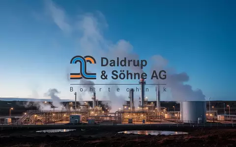 Dampfende geothermische Industrieanlage bei Dämmerung als Symbol für nachhaltige Energiegewinnung. - Foto: über boerse-global.de