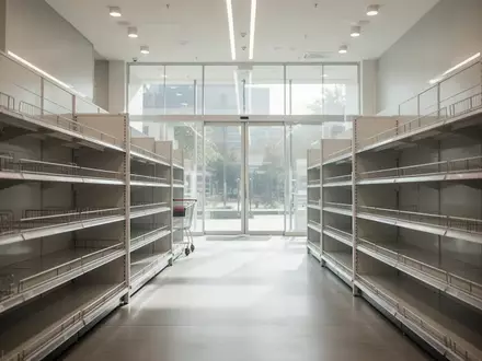 Ein heller, moderner und leerer Gang in einem Verkaufsraum mit klaren Linien und natürlichem Lichteinfall. - Foto: über boerse-global.de