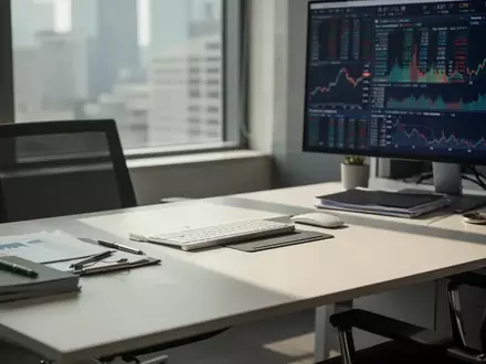 Moderner, aufgeräumter Schreibtisch in einem professionellen Büro mit natürlichem Tageslicht. - Foto: über boerse-global.de
