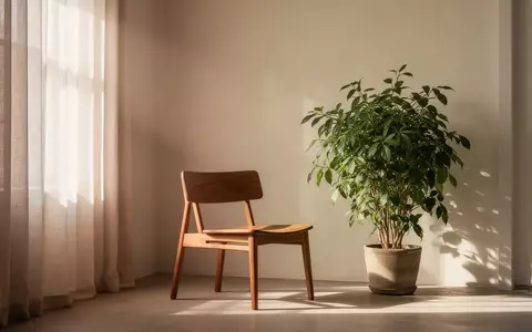 Ein ruhiger, sonnendurchfluteter Innenraum mit einer Pflanze und einem Stuhl, der eine Atmosphäre von Gelassenheit vermittelt. - Foto: über boerse-global.de