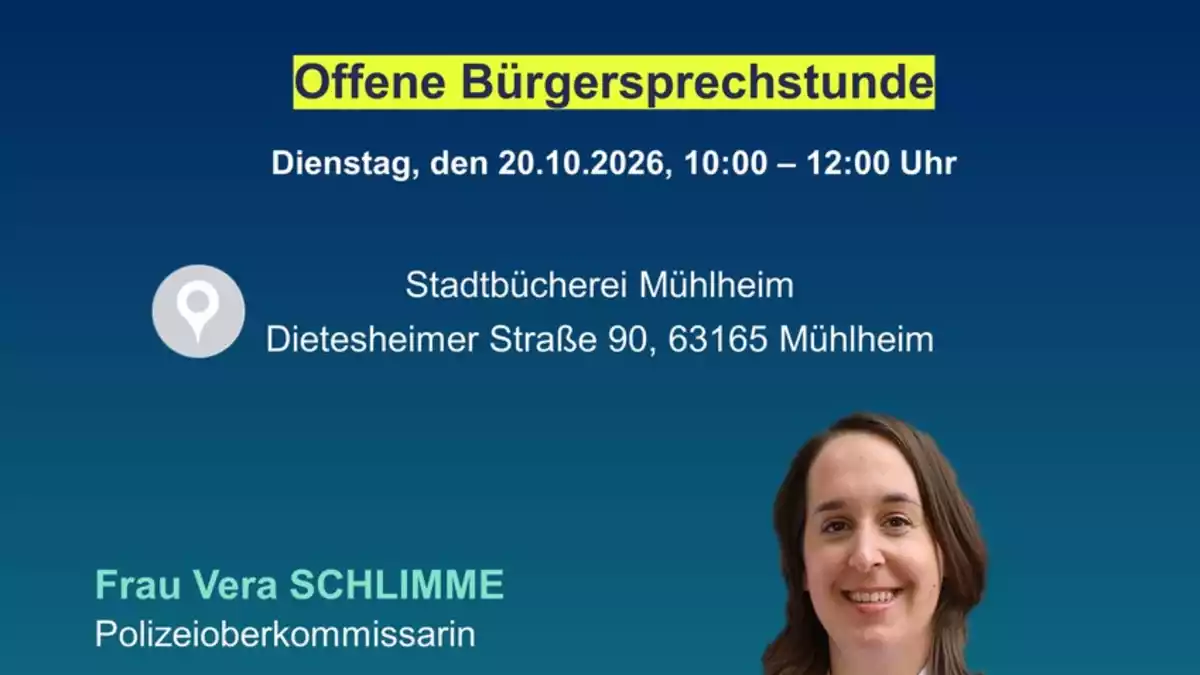 POL-OF: Einladung zur Bürgersprechstunde - Bild: presseportal.de