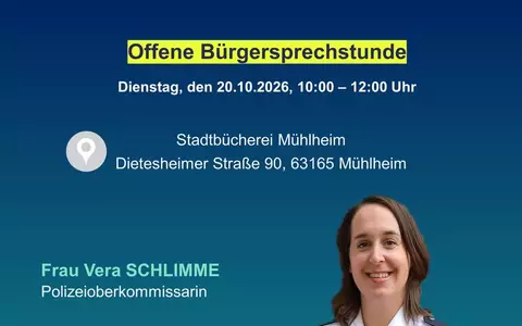 POL-OF: Einladung zur Bürgersprechstunde - Foto: presseportal.de