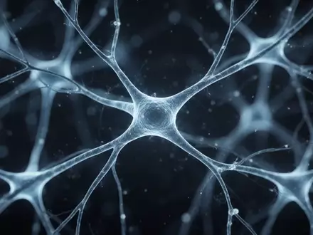 Mikroskopische Aufnahme eines komplexen neuronalen Netzwerks, das regenerative Prozesse im Nervengewebe darstellt. - Foto: über boerse-global.de