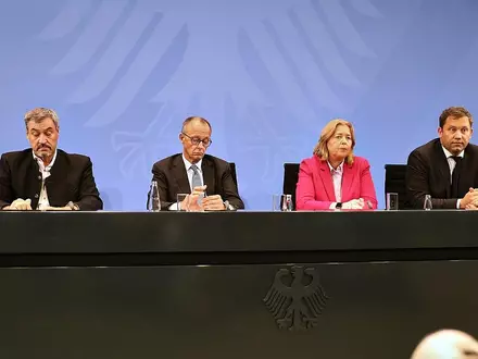 Söder, Merz, Bas und Klingbeil (Archiv) - Foto: via dts Nachrichtenagentur