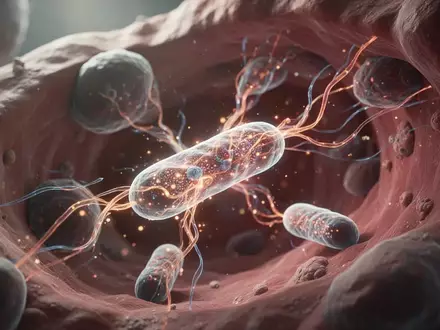 Mikroskopische Aufnahme zellulärer Strukturen und Mitochondrien, die Stoffwechselprozesse in der Leber darstellen. - Foto: über boerse-global.de