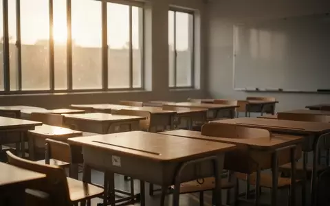 Ein leerer, sonnendurchfluteter Klassenraum mit Holzmöbeln in einer ruhigen, konzentrierten Lernumgebung. - Foto: über boerse-global.de