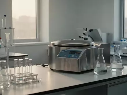 Ein steriler Labortisch mit Glasgefäßen und medizinischen Analysegeräten in hellem, natürlichem Licht. - Foto: über boerse-global.de