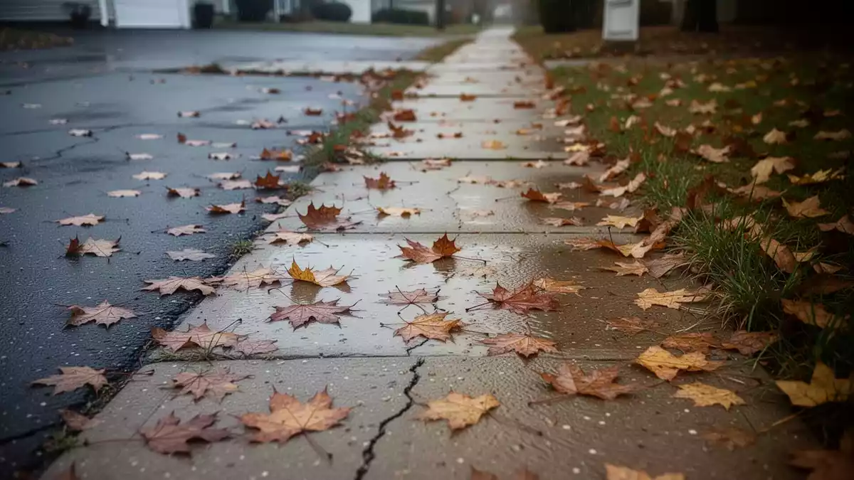 Nasses Herbstlaub: Wer für Stürze haftet und welche Regeln gelten