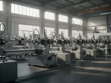 Leere, stillgelegte Produktionsanlagen in einer modernen Industriehalle bei natürlichem Tageslicht. - Foto: über boerse-global.de
