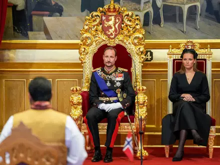 Der neue norwegische König spricht über die Trauer nach dem Tod seines Vaters König Harald V. (Archivbild).  - Foto: Ole Berg-Rusten/NTB Scanpix POOL/AP/dpa