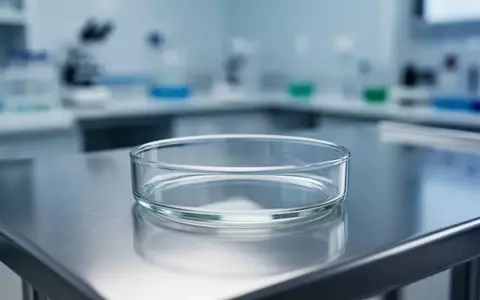 Eine leere Petrischale auf einem Labortisch, die die wissenschaftliche Erforschung des menschlichen Mikrobioms symbolisiert. - Foto: über boerse-global.de