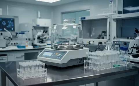 Ein modernes, steriles Labor mit wissenschaftlichen Analysegeräten und Glasgefäßen auf einer Edelstahlarbeitsfläche. - Foto: über boerse-global.de