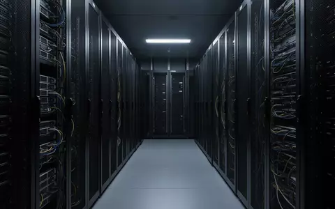 Ein moderner, steriler Serverraum mit dunklen Schaltschränken in einer industriellen Umgebung. - Foto: über boerse-global.de