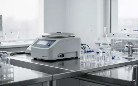 Eine sterile, moderne medizinische Laborumgebung mit Laborgeräten auf einem Edelstahltisch bei natürlichem Tageslicht. - Foto: über boerse-global.de