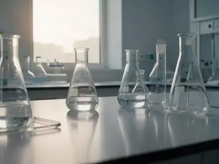 Ein minimalistisches, steriles Labor mit reflektierenden Oberflächen und weichem Tageslicht. - Foto: über boerse-global.de