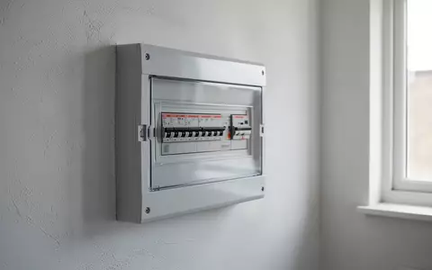 Elektrischer Verteilerkasten in einem modernen Hausanschlussraum bei Tageslicht - Foto: über boerse-global.de