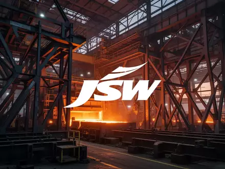 Abstrakte Darstellung einer modernen Stahlproduktionsstätte bei Dämmerung mit Fokus auf industrielle Stabilität. - Foto: über boerse-global.de