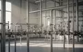 Industrielle Abfüllanlage mit Edelstahltanks und Rohrleitungen in einer sterilen Produktionshalle. - Foto: über boerse-global.de