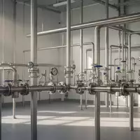 Industrielle Abfüllanlage mit Edelstahltanks und Rohrleitungen in einer sterilen Produktionshalle. - Foto: über boerse-global.de