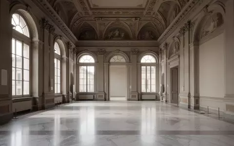 Ein leerer, lichtdurchfluteter Saal in der Pinacoteca di Brera mit hohen Decken und Marmorboden. - Foto: über boerse-global.de