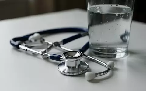 Symbolbild: Stethoskop neben einem Glas Wasser - Foto: über boerse-global.de