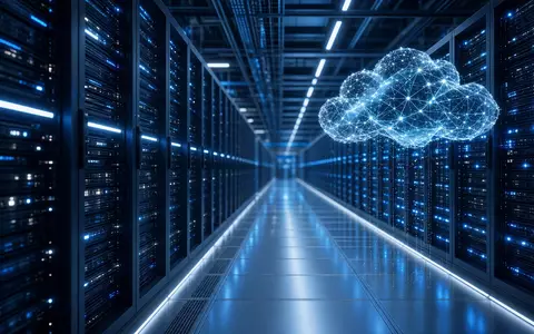 Abstrakte Darstellung moderner Hochleistungs-Rechenzentren und Cloud-Infrastruktur mit atmosphärischer Beleuchtung. - Foto: über boerse-global.de