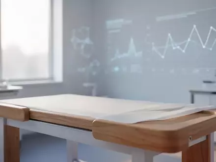 Ein heller, minimalistischer Untersuchungsraum mit einem leeren Behandlungstisch in einer klinischen Umgebung. - Foto: über boerse-global.de