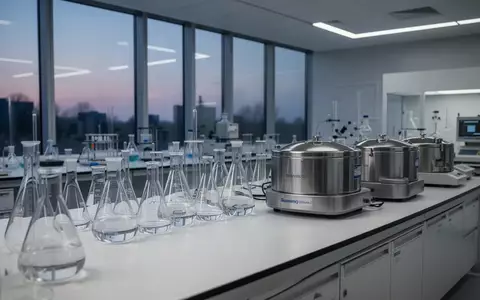 Ein modernes, leeres Labor mit wissenschaftlichen Geräten in einer ruhigen, professionellen Umgebung. - Foto: über boerse-global.de