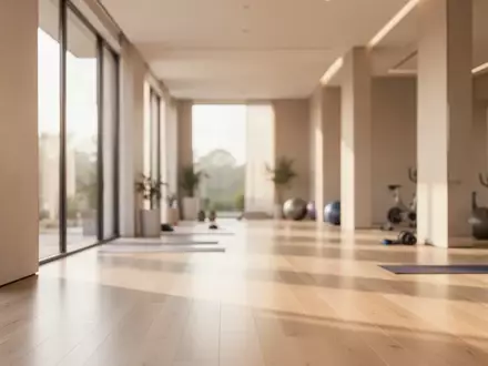 Heller, moderner Wellnessbereich mit minimalistischem Design und natürlichem Lichteinfall. - Foto: über boerse-global.de