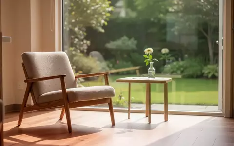 Ein heller, freundlicher Raum mit einem Stuhl und einer Blume in einer Vase, der eine Atmosphäre von Ruhe und Geborgenheit vermittelt. - Foto: über boerse-global.de