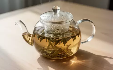 Ein gläserne Teekanne mit ziehendem Tee auf einem hellen Holztisch im natürlichen Licht. - Foto: über boerse-global.de