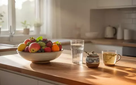 Ein heller, sonnendurchfluteter Frühstückstisch mit frischem Obst und einem Glas Wasser in einer ruhigen Küche. - Foto: über boerse-global.de